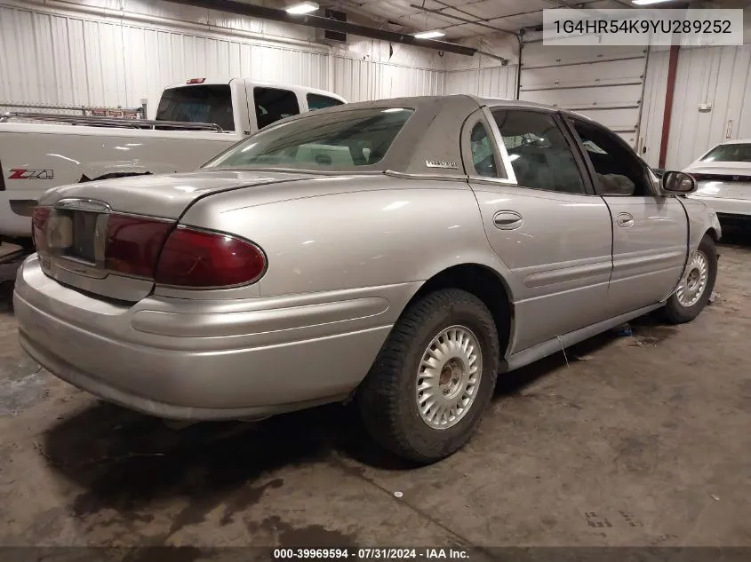 2000 Buick Lesabre Limited VIN: 1G4HR54K9YU289252 Lot: 39969594