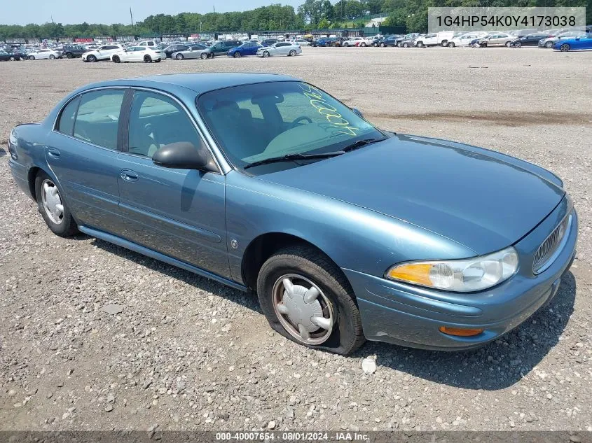 2000 Buick Lesabre Custom VIN: 1G4HP54K0Y4173038 Lot: 40007654