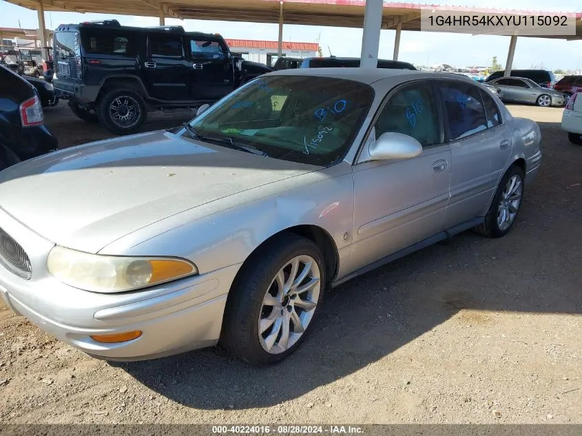 1G4HR54KXYU115092 2000 Buick Lesabre Limited