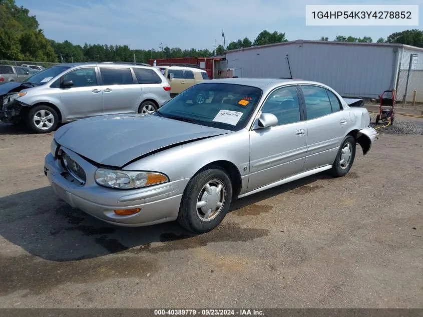 1G4HP54K3Y4278852 2000 Buick Lesabre Custom