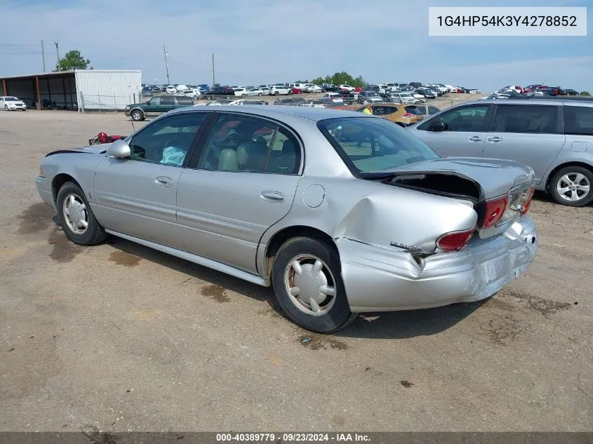 2000 Buick Lesabre Custom VIN: 1G4HP54K3Y4278852 Lot: 40389779