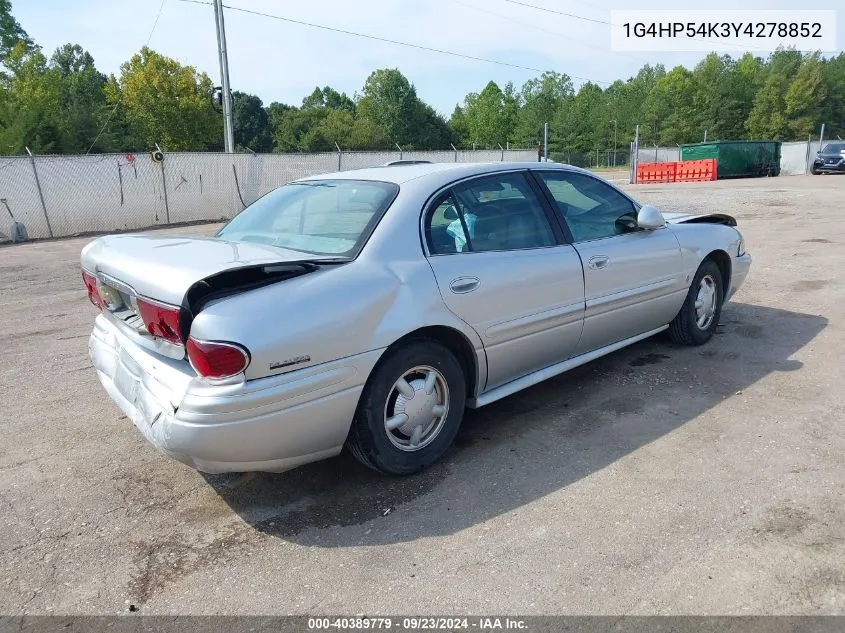 2000 Buick Lesabre Custom VIN: 1G4HP54K3Y4278852 Lot: 40389779