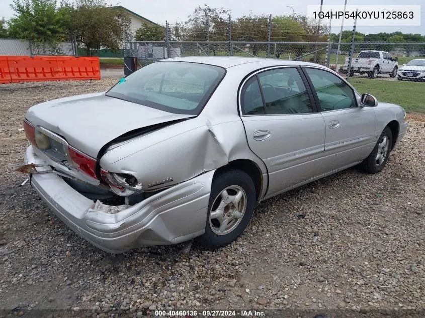 2000 Buick Lesabre Custom VIN: 1G4HP54K0YU125863 Lot: 40460136