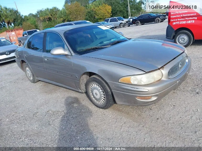 2000 Buick Lesabre Custom VIN: 1G4HP54K4YU238618 Lot: 40619609