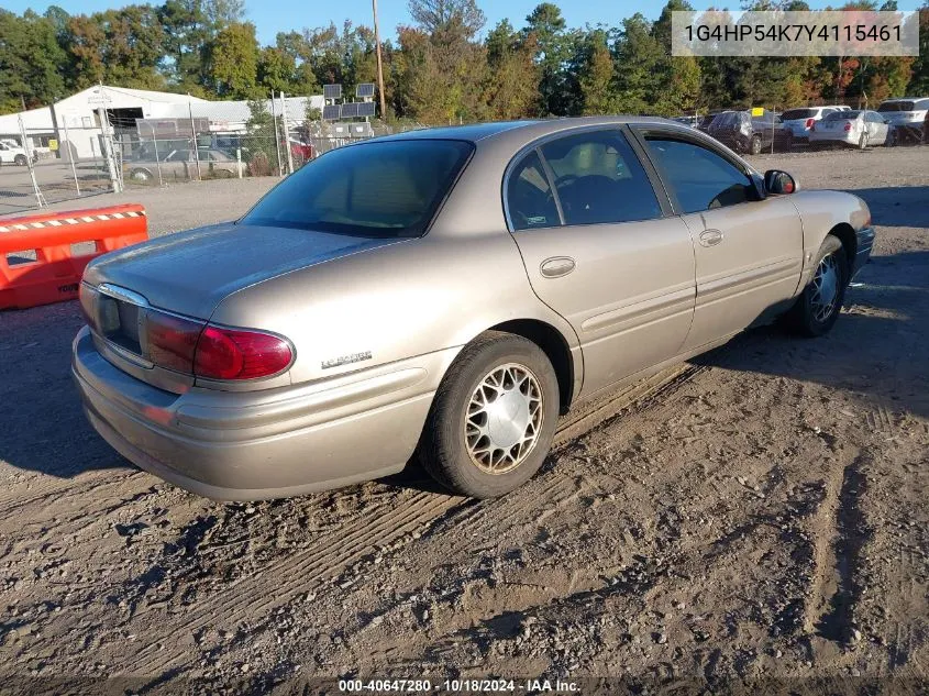 2000 Buick Lesabre Custom VIN: 1G4HP54K7Y4115461 Lot: 40647280