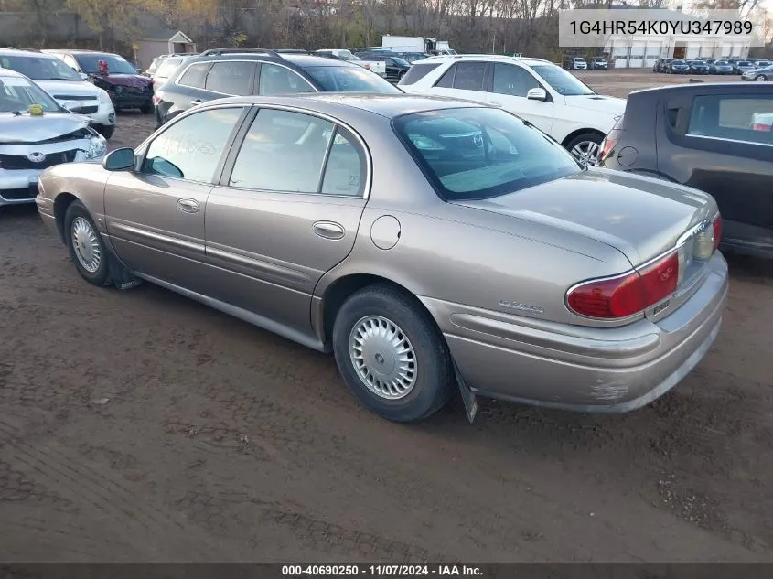 2000 Buick Lesabre Limited VIN: 1G4HR54K0YU347989 Lot: 40690250