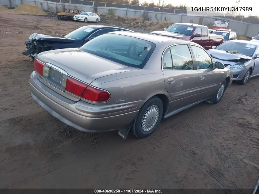 2000 Buick Lesabre Limited VIN: 1G4HR54K0YU347989 Lot: 40690250