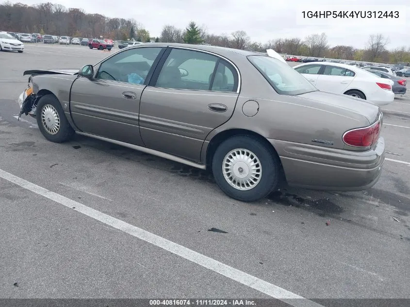 2000 Buick Lesabre Custom VIN: 1G4HP54K4YU312443 Lot: 40816074