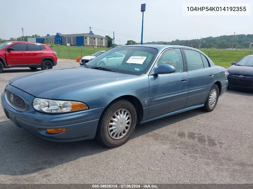 1G4HP54K014192355 2001 Buick Lesabre Custom