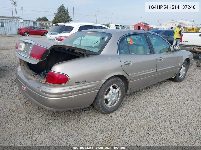 2001 Buick Lesabre Custom VIN: 1G4HP54K514137240 Lot: 40038253