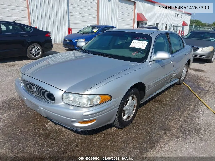 2001 Buick Lesabre Custom VIN: 1G4HP54K514257300 Lot: 40285092