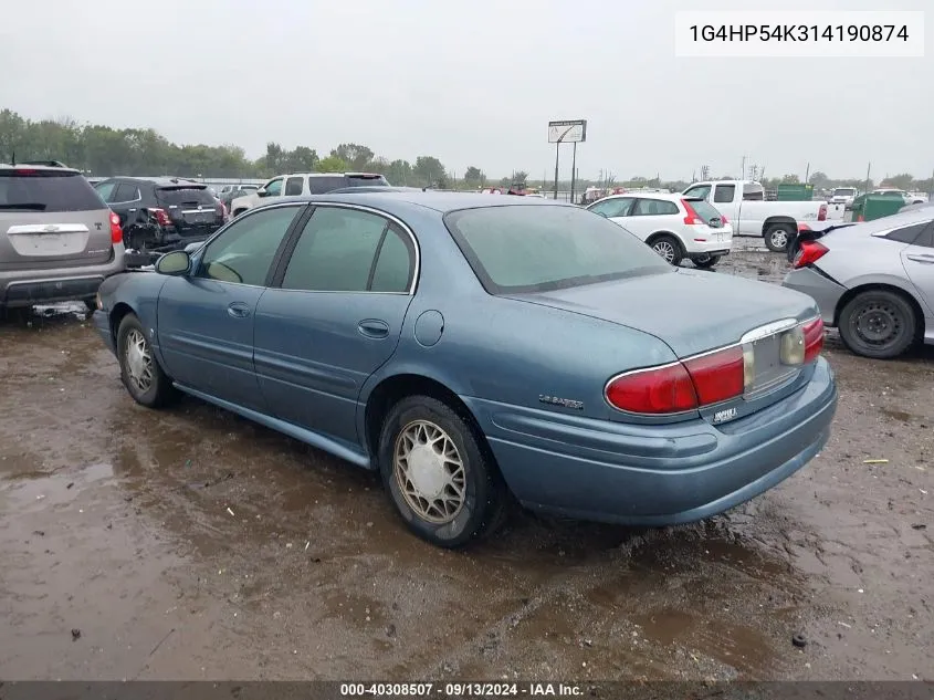 2001 Buick Lesabre Custom VIN: 1G4HP54K314190874 Lot: 40308507