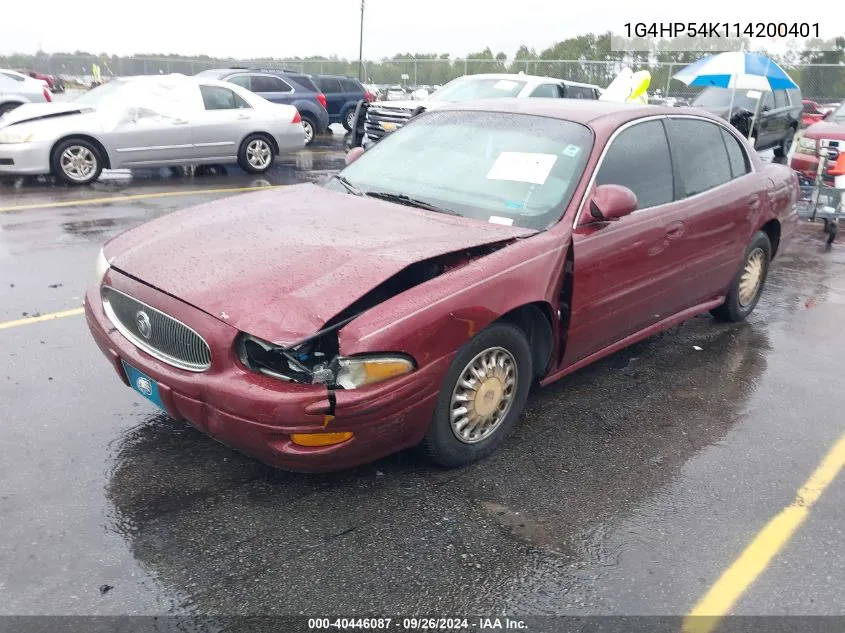 2001 Buick Lesabre Custom VIN: 1G4HP54K114200401 Lot: 40446087