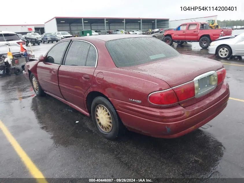 2001 Buick Lesabre Custom VIN: 1G4HP54K114200401 Lot: 40446087