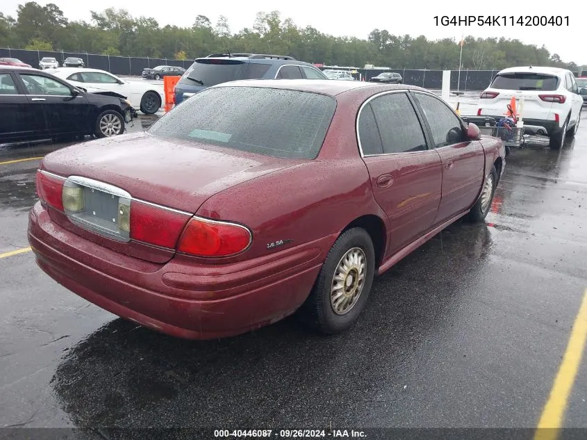 2001 Buick Lesabre Custom VIN: 1G4HP54K114200401 Lot: 40446087