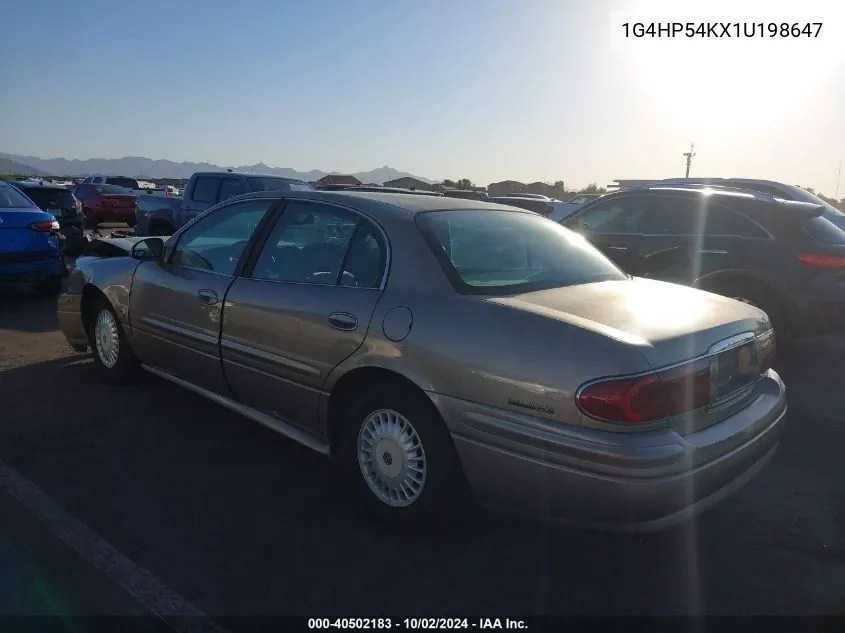 2001 Buick Lesabre Custom VIN: 1G4HP54KX1U198647 Lot: 40502183