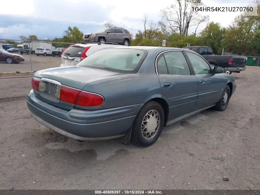 2001 Buick Lesabre Limited VIN: 1G4HR54K21U270760 Lot: 40589397