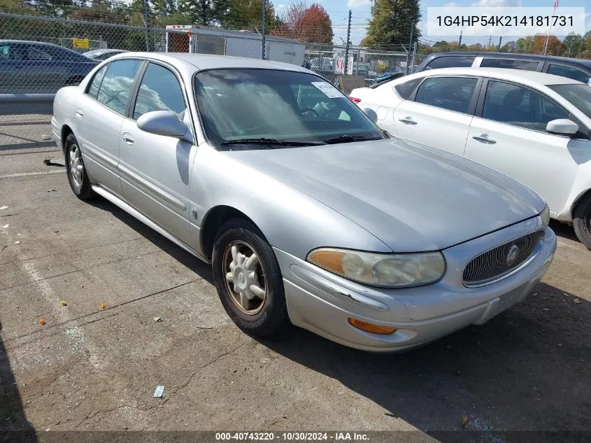 2001 Buick Lesabre Custom VIN: 1G4HP54K214181731 Lot: 40743220