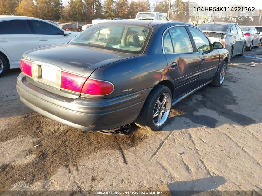 2001 Buick Lesabre Custom VIN: 1G4HP54K114221362 Lot: 40770052