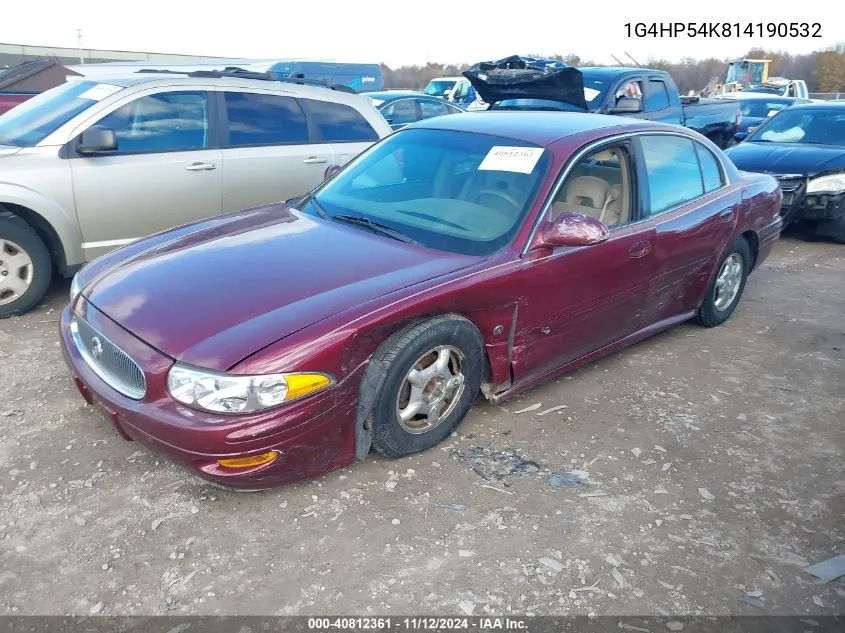 2001 Buick Lesabre Custom VIN: 1G4HP54K814190532 Lot: 40812361