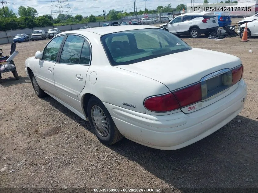 1G4HP54K424178735 2002 Buick Lesabre Custom