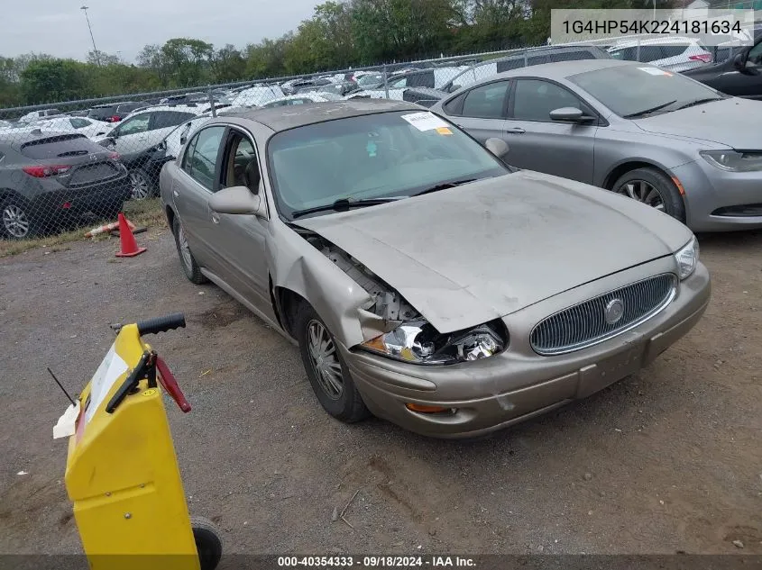 2002 Buick Lesabre Custom VIN: 1G4HP54K224181634 Lot: 40354333