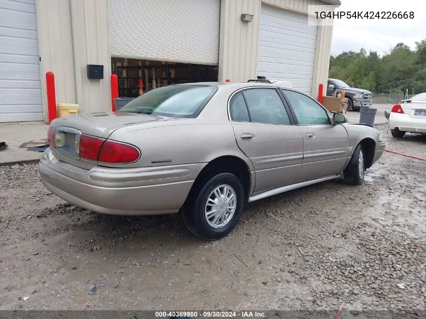 2002 Buick Lesabre Custom VIN: 1G4HP54K424226668 Lot: 40369980