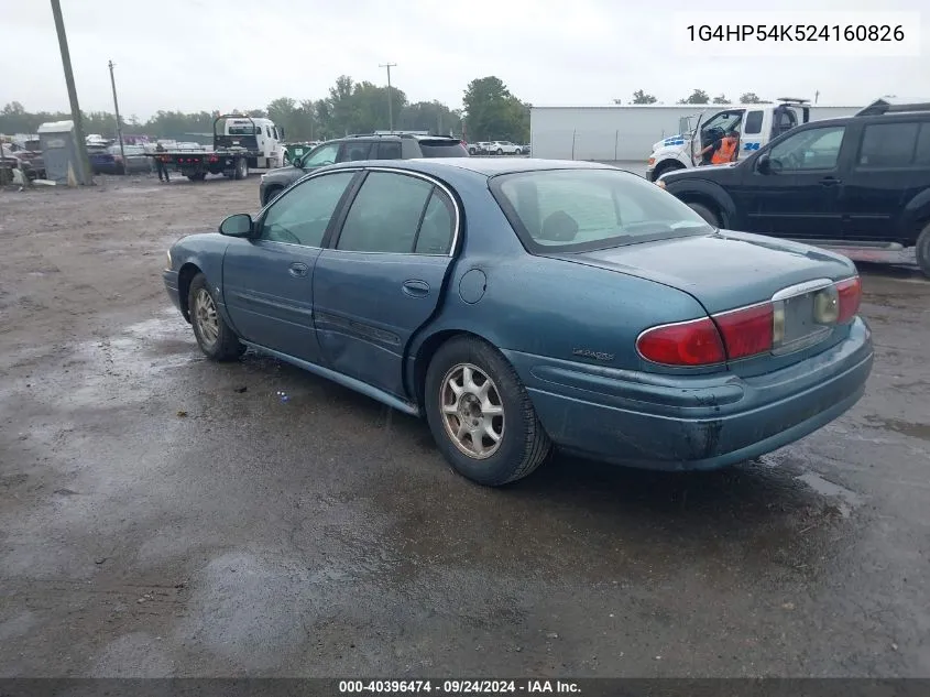 2002 Buick Lesabre Custom VIN: 1G4HP54K524160826 Lot: 40396474