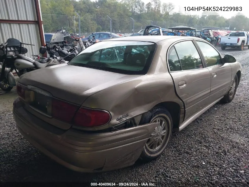 2002 Buick Lesabre Custom VIN: 1G4HP54K524229983 Lot: 40409634