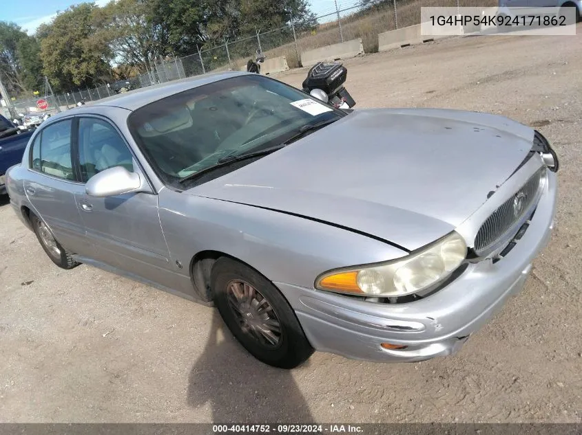 2002 Buick Lesabre Custom VIN: 1G4HP54K924171862 Lot: 40414752