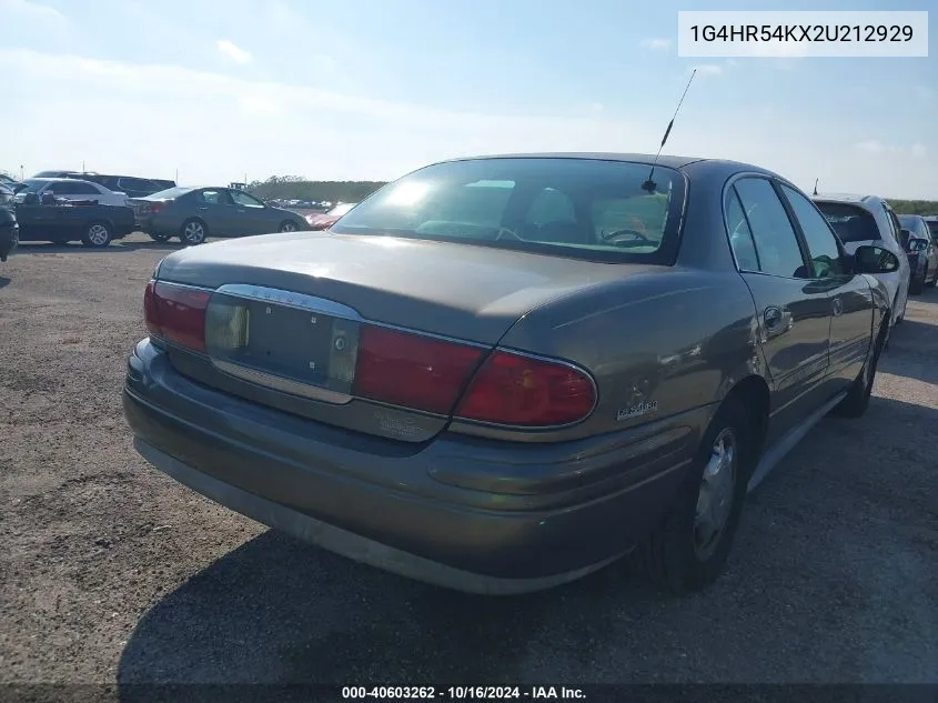 2002 Buick Lesabre Limited VIN: 1G4HR54KX2U212929 Lot: 40603262