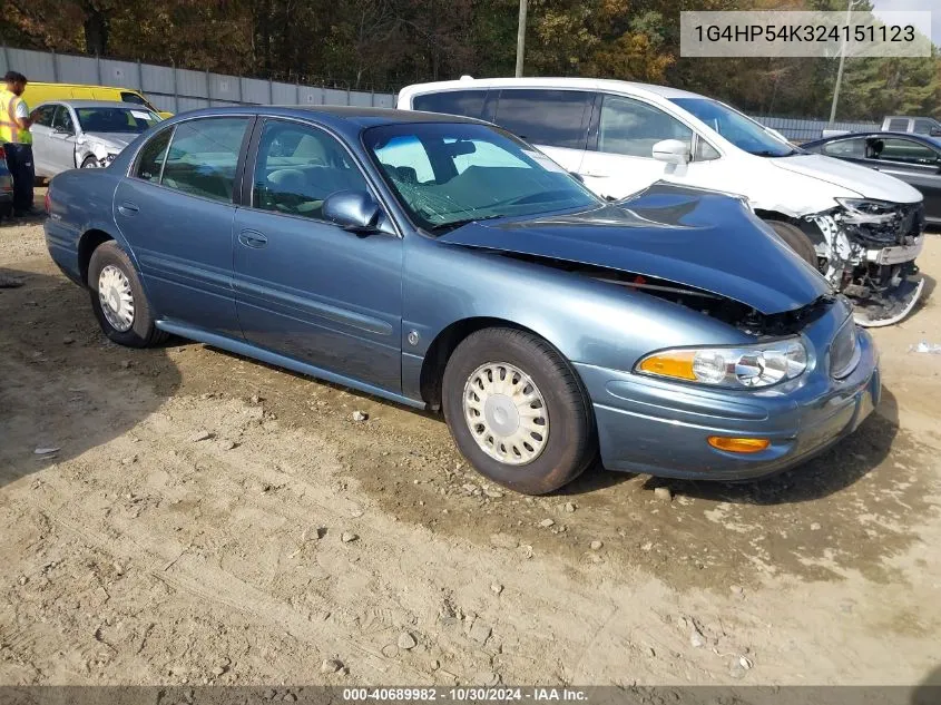 2002 Buick Lesabre Custom VIN: 1G4HP54K324151123 Lot: 40689982