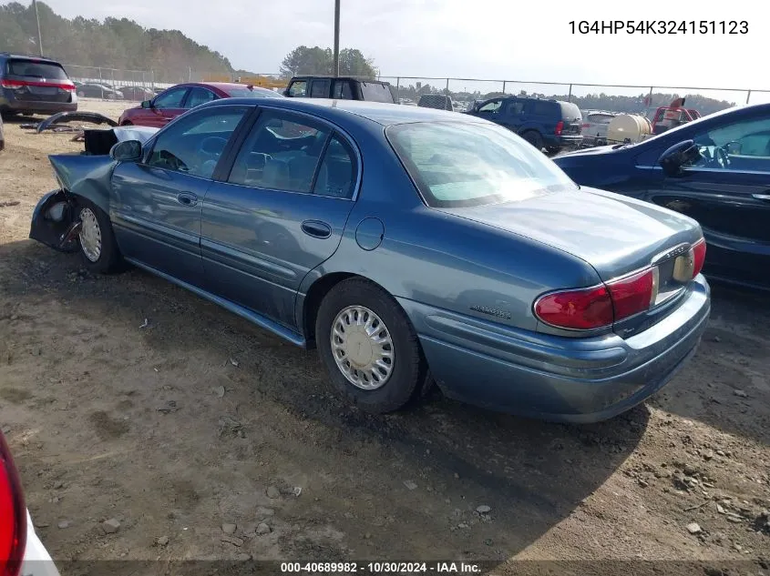 2002 Buick Lesabre Custom VIN: 1G4HP54K324151123 Lot: 40689982