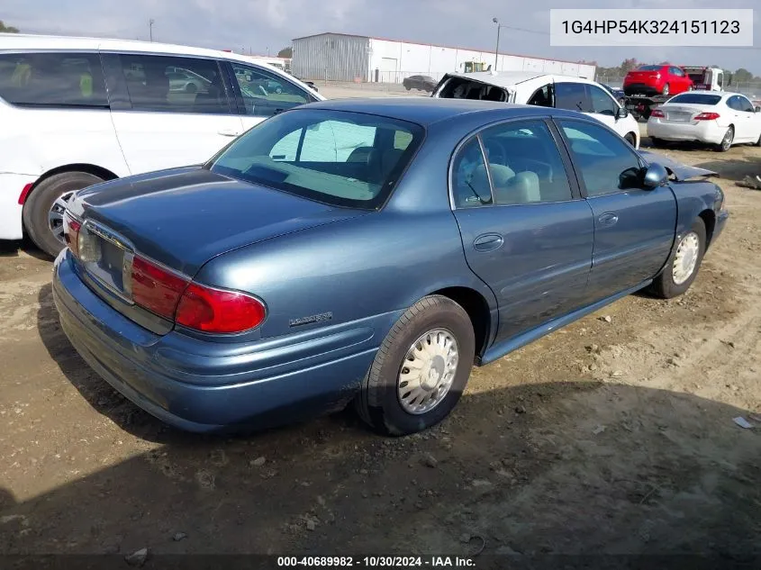 2002 Buick Lesabre Custom VIN: 1G4HP54K324151123 Lot: 40689982