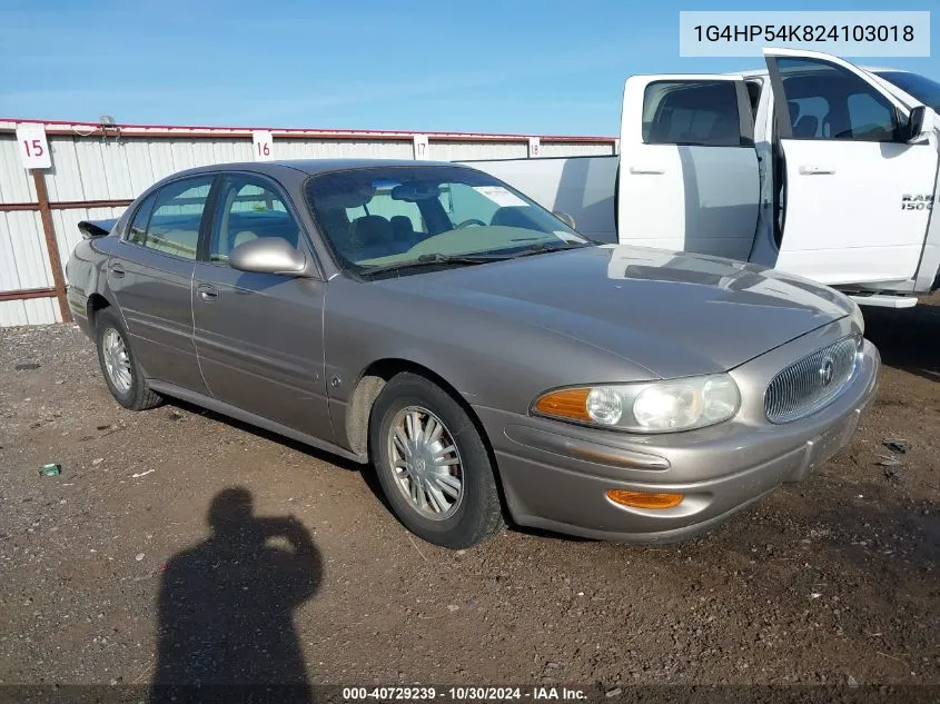 2002 Buick Lesabre Custom VIN: 1G4HP54K824103018 Lot: 40729239