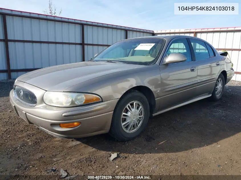 1G4HP54K824103018 2002 Buick Lesabre Custom