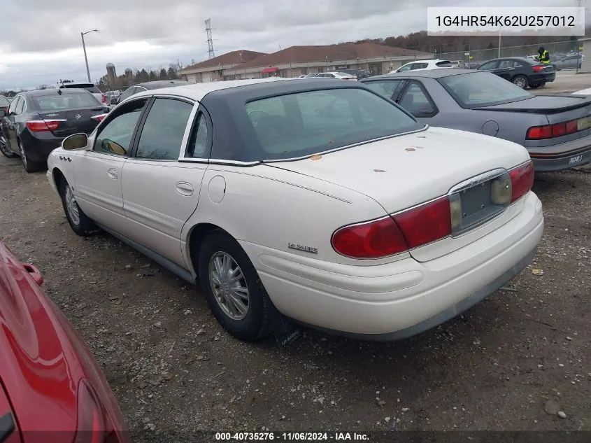 2002 Buick Lesabre Limited VIN: 1G4HR54K62U257012 Lot: 40735276