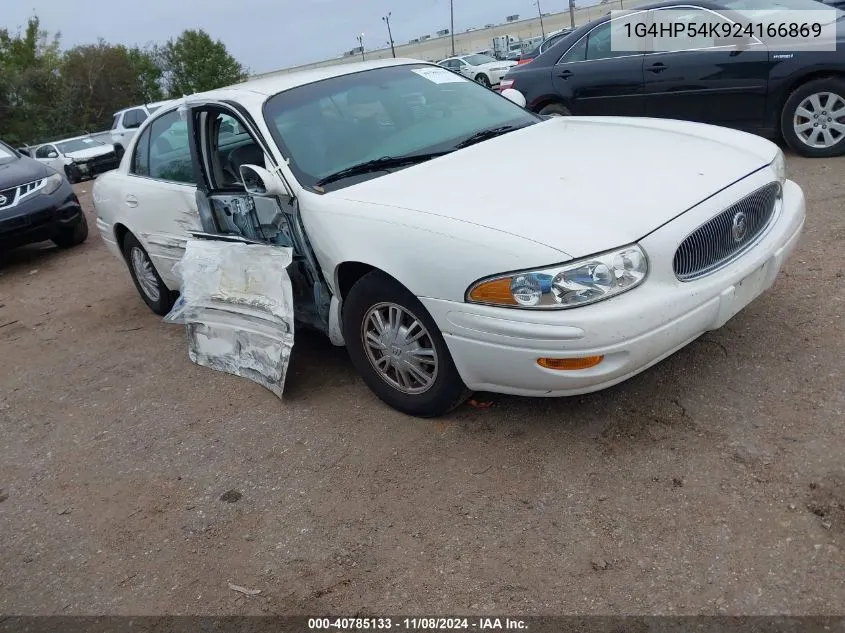 2002 Buick Lesabre Custom VIN: 1G4HP54K924166869 Lot: 40785133