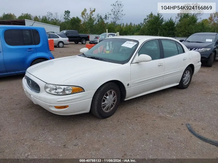 2002 Buick Lesabre Custom VIN: 1G4HP54K924166869 Lot: 40785133