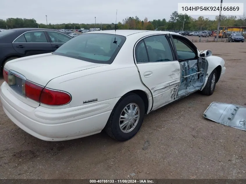 2002 Buick Lesabre Custom VIN: 1G4HP54K924166869 Lot: 40785133