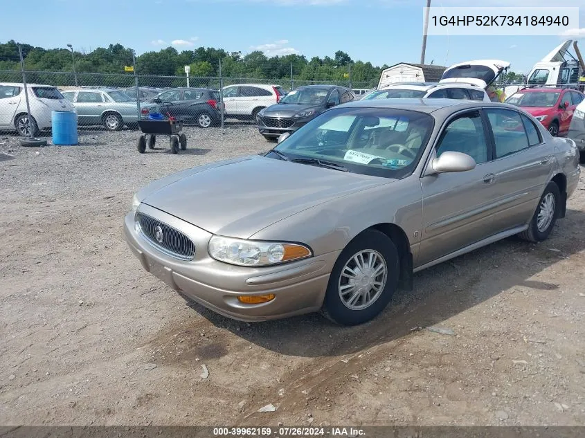 2003 Buick Lesabre Custom VIN: 1G4HP52K734184940 Lot: 39962159