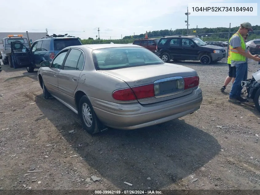 1G4HP52K734184940 2003 Buick Lesabre Custom