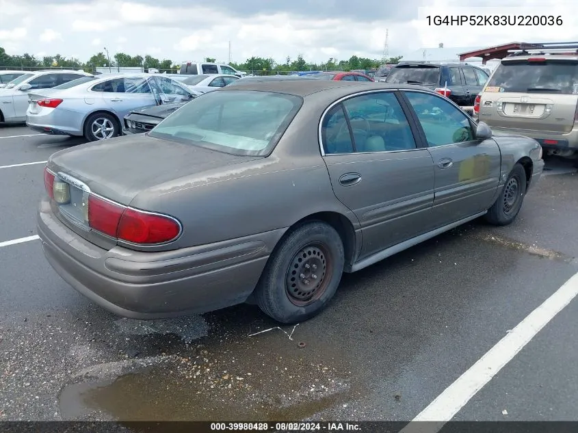 2003 Buick Lesabre Custom VIN: 1G4HP52K83U220036 Lot: 39980428