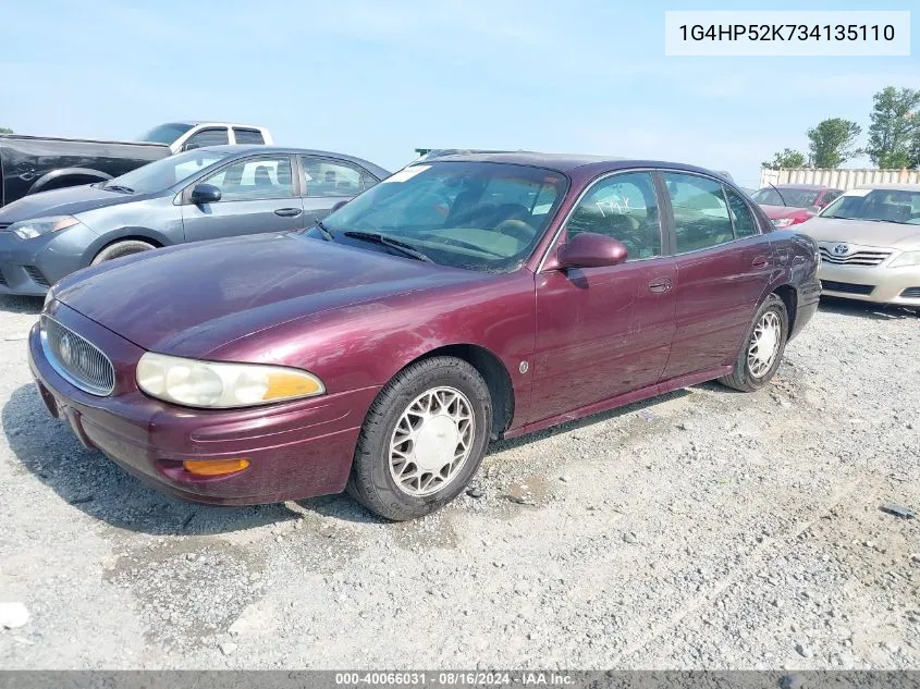 1G4HP52K734135110 2003 Buick Lesabre Custom