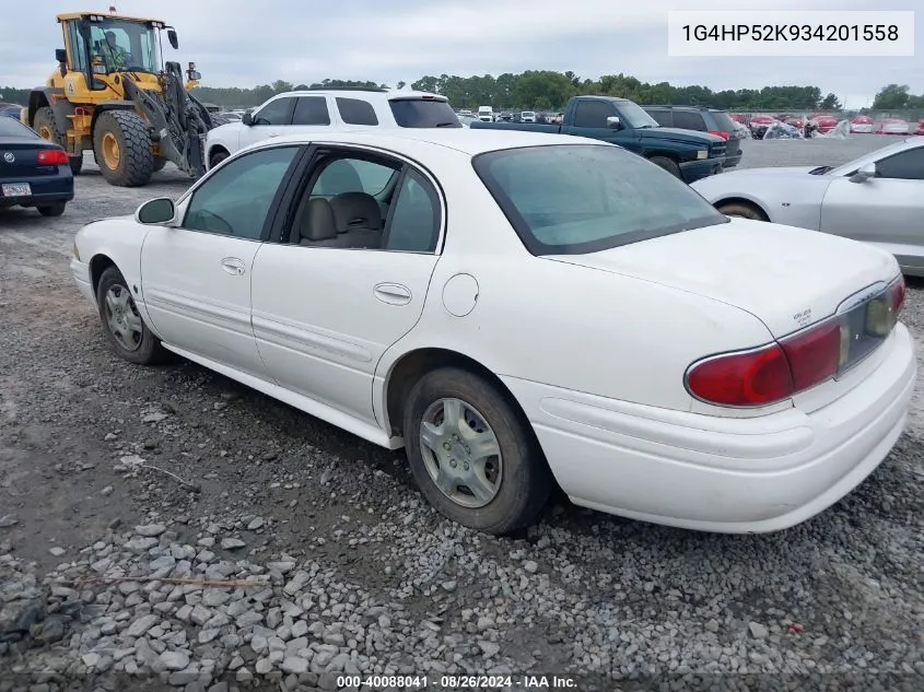 1G4HP52K934201558 2003 Buick Lesabre Custom