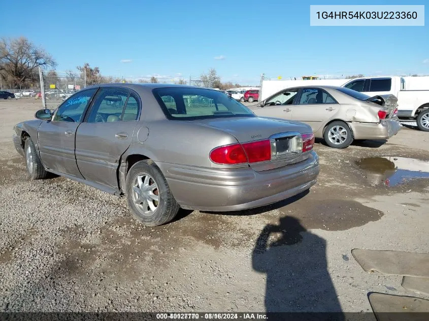 2003 Buick Lesabre Limited VIN: 1G4HR54K03U223360 Lot: 40127770