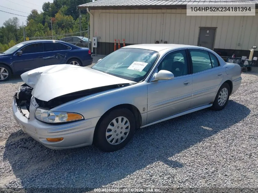 2003 Buick Lesabre Custom VIN: 1G4HP52K234181394 Lot: 40353980