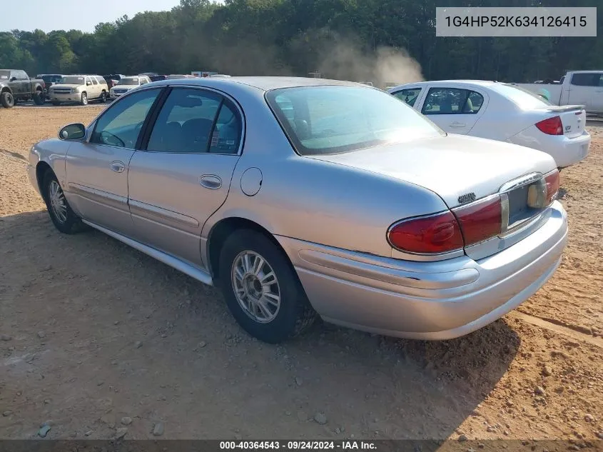 2003 Buick Lesabre Custom VIN: 1G4HP52K634126415 Lot: 40364543