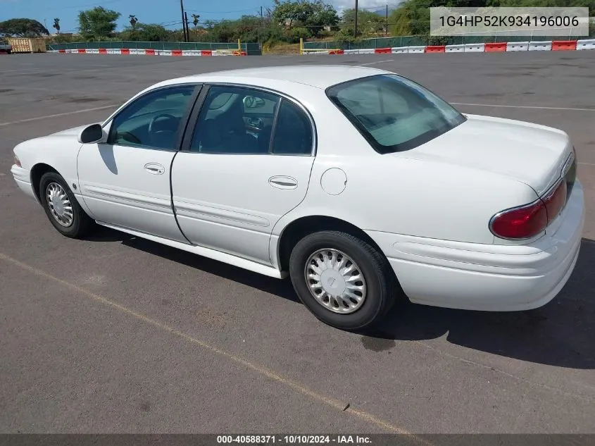 2003 Buick Lesabre Custom VIN: 1G4HP52K934196006 Lot: 40588371