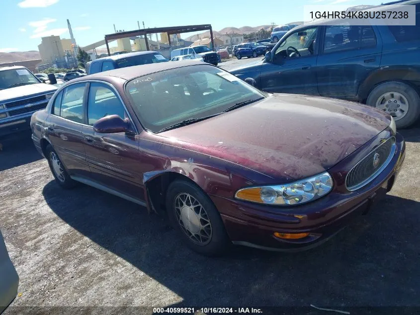 2003 Buick Lesabre Limited VIN: 1G4HR54K83U257238 Lot: 40599521